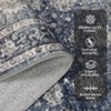 EcoSummer 120 x 156 in Washable Rug Vintage Floral Distressed, Non-Slip Low Pile Area Rugs for Living Room, Stain Resistant Carpet for Bedroom, Blue - 2 of 4