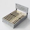 ALEXOUN Platform Bed Frame with Fabric Upholstered Headboard, Wooden Slats Support,for Bedroom,Apartment, - 4 of 4