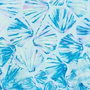 blue ombre seashells