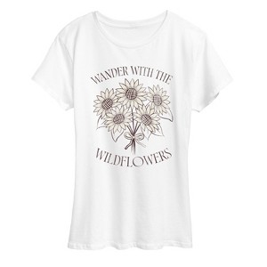 Women's - Instant Message - Wander Wildflowers Short Sleeve Graphic T-Shirt - 1 of 4
