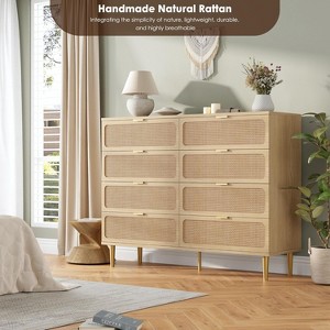 Coucheta 8 Drawer Dressers for Bedroom, Tall Dresser with Deep Drawers, Large Chest of Drawers for Closet with Wide Top, Long Wooden Dresser - 1 of 4