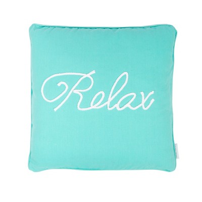 Cozumel Relax Teal Rope Pillow - Teal - Levtex Home