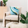 16"x16" Vivien Yip Abstract Fluid Square Throw Pillow Blue - Deny Designs - 2 of 4