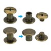 Unique Bargains Rust Proof Leather Belt Scrapbook Binding Accessories M5 Chicago Screws 50 Sets - 4 of 4