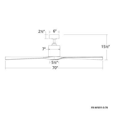 Aviator 70" Matte Black and Distressed Koa Smart Ceiling Fan