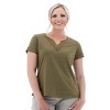 Aventura Clothing Women's Belle Short Sleeve Split Neck Blouse - 4 of 4