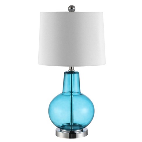 Beautiful Table Lamps, Netted Sea Blue Glass Table Lamp