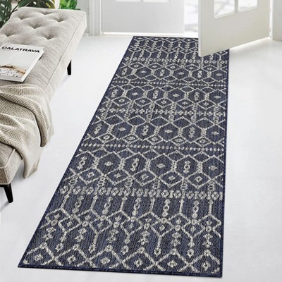 Indoor Outdoor Farmhouse Area Rugs for Backyard Deck Patio, Plush Thick Low Pile Throw Carpet for Bedroom Living Room Dining Room
