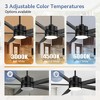 Airsurfer 65" Ceiling Fan with Color-Changing LED Light, Matte Black with Black Blades, 5-Blade, Remote Included - 2 of 4
