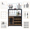 GustoWave Small Bar Cabinet, Modern Liquor Cabinet with Adjustable Wine Rack & Storage Shelves for Home - 3 of 4
