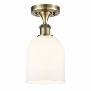 Innovations Lighting Bella 1 - Light Semi-Flush Mount in  Antique Brass - 1 of 1