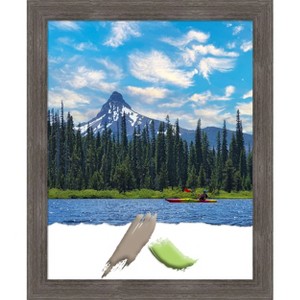 Amanti Art Pinstripe Lead Grey Wood Picture Frame - 1 of 4