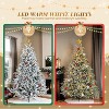 VINGLI 7ft Pre-lit Flocked Christmas Tree, 400 Warm White LED Lights, 1100 Tips, 8 Modes, PE PVC for Home Office Party - 2 of 4