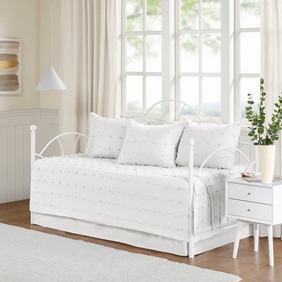 5pc Kay Cotton Jacquard Daybed Cover Set Ivory