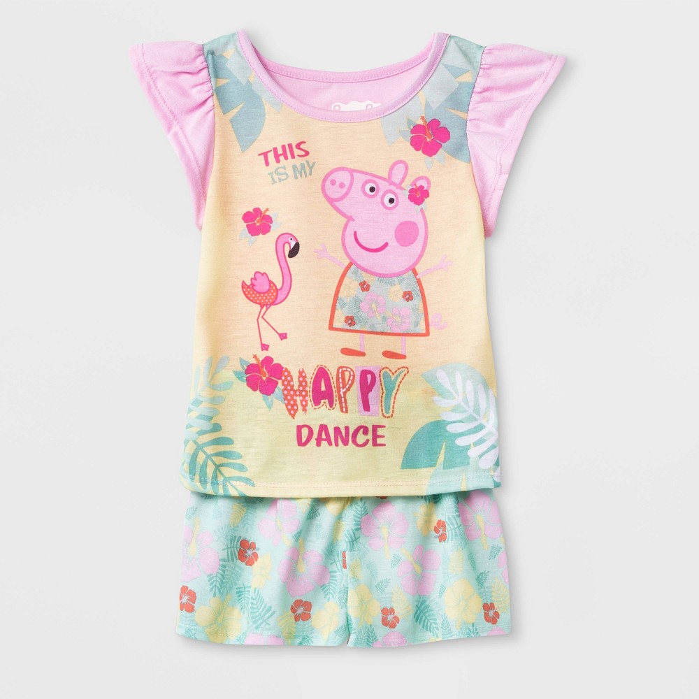 UPC 493270100295 product image for Toddler Girls' Peppa Pig 2pc Pajama Set - Pink 3T | upcitemdb.com