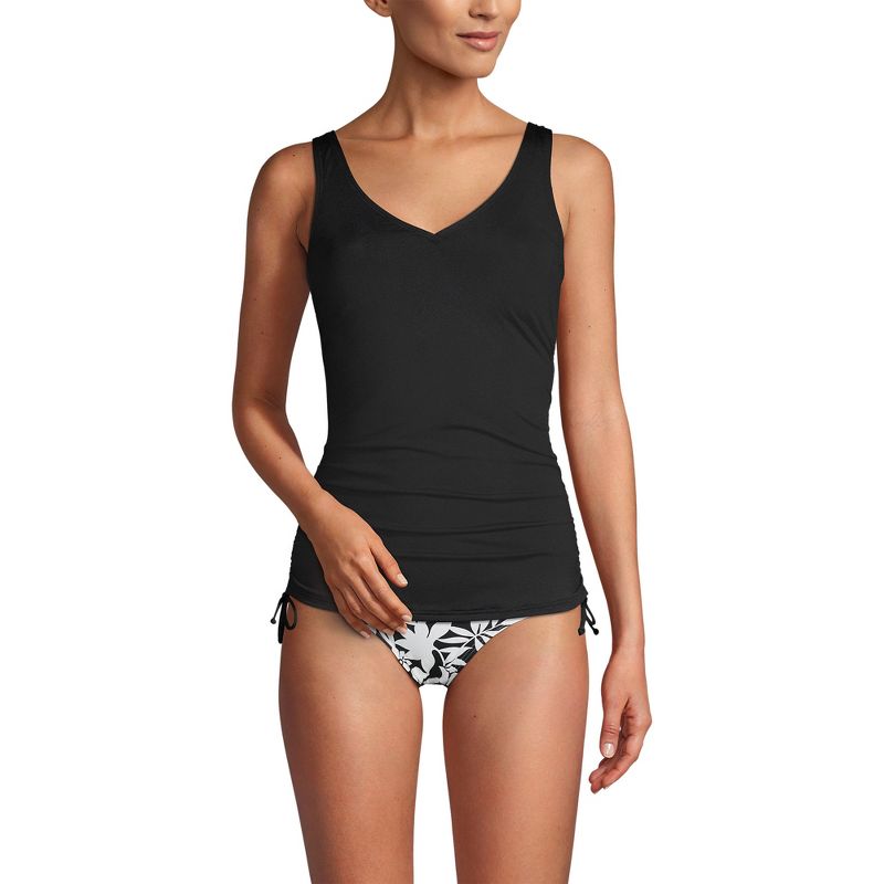 Lands' End Chlorine Resistant Underwire Tankini Swimsuit Top, 4 of 6