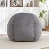Faux Fur Bean Bag Chair with Backrest Support, Stuffed Floor Sofa with Shredded Foam Filling, Comfy Seating for Adults and Kids-Baofuwish - 3 of 4
