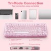 MaseiKar X71 Wireless Hot Swappable Transparent Mechanical Keyboard, 68% Layout, BT5.0/2.4G/USB-C Gasket Mount RGB Backlit - 3 of 4