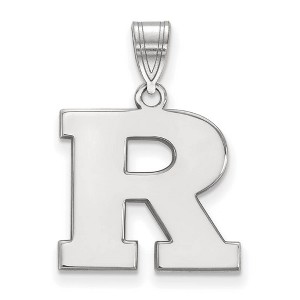 Black Bow Jewelry 14k White Gold Rutgers Scarlet Knights NCAA Medium Pendant - 1 of 3