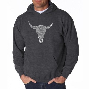 LA Pop Art Men's Word Art Hooded Sweatshirt - COUNTRY MUSIC'S ALL TIME HITS - 1 of 4