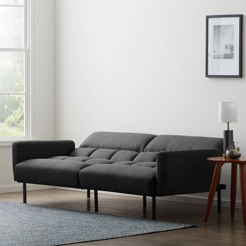 
Comfort Collection Futon Sofa Bed with Box Tufting - Lucid, 5 of 13