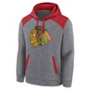 NHL Chicago Blackhawks Men's Gray Poly Hooded Sweatshirt - 2 of 3