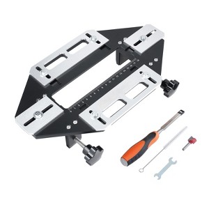 VEVOR Door Hinge Jig, Aluminum Alloy Woodworking Hole Opener, Slotting Locator, Flexible Wooden Door Hinge Hole Guide, Hinge Template Jig, Black - 1 of 4