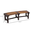 Wooden Garden Bench, Semicircular Round Outdoor Tree Bench, Wrap Around Park Bench for Yard, Patio, Deck, Lawn - 3 of 4