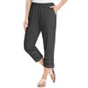 Collections Etc Novelty Trimmed Elasticized Waist Capri Pants - 3 of 4