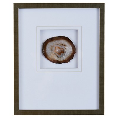 14" x 17" Agate Stone Framed Graphic Natural
