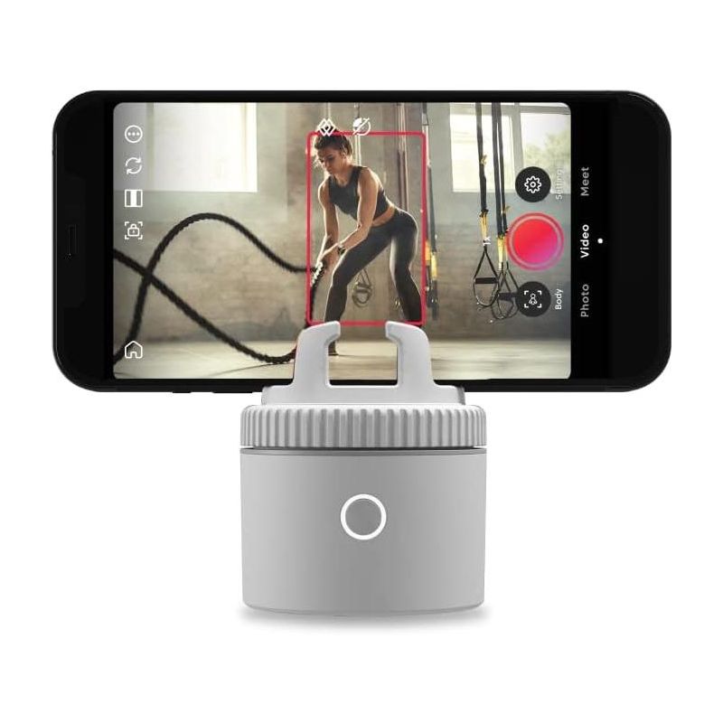 Pivo Pod Lite Auto Face Tracking Phone Holder, 360° Rotation, Handsfree Video Recording - White, 1 of 5