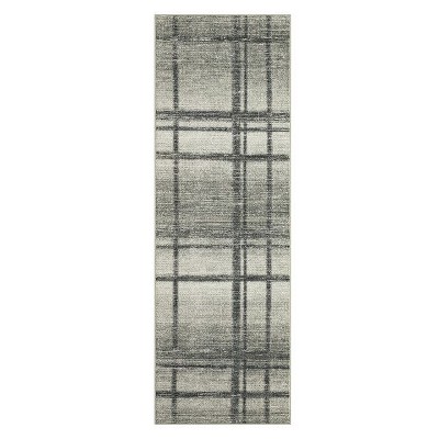 Washable Modern Geometric Rug Non Slip Low Pile Rug Soft Contemporary Throw Floor Cover Foldable Indoor Carpet for Living Room Bedroom Playroom