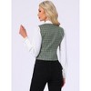 INSPIRE CHIC Women's Vintage Plaid V Neck Single Breasted Sleeveless Vest - 3 of 4