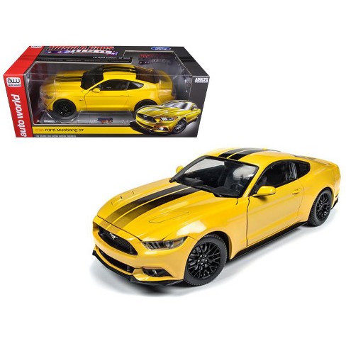 16 Ford Mustang Gt 5 0 Yellow Limited Edition To 1002pcs 1 18 Diecast Model Car By Autoworld Target