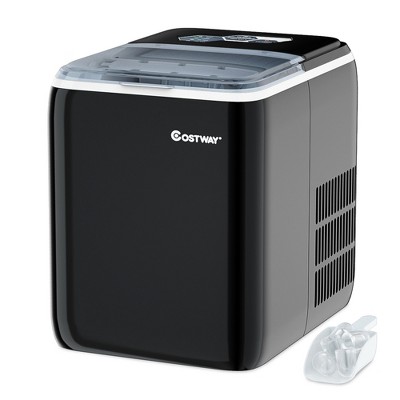 costway 48 lbs stainless self-clean ice maker with lcd display price