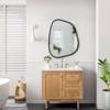 Ruso Weights Irregularly-Shaped Wood Frame Wall Mirror - 4 of 4