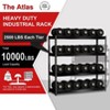 Atlas Shelving 4-Tier 77"x24"x72" 10000lbs Heavy Duty Steel Shelving Dark Gray: Adjustable Rust-Resistant Utility Storage - 2 of 4