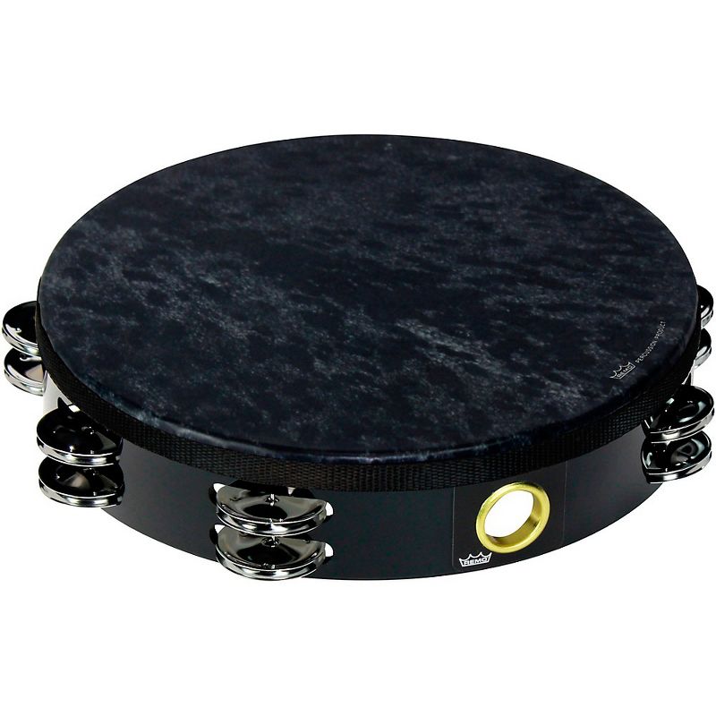 Remo Double Row Wild Tambourine 10 in. Skyndeep Black, 1 of 2