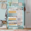Hallway Rattan Shoe Cabinet w/ 3 Flip Drawers, Freestanding Organizer w/ Adjustable Shelves, Metal Knob, Narrow Shoe Rack Cabinet - 3 of 4