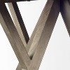 HomeRoots 48" Brown Rounded Solid Wood Pedestal Base Dining Table - 4 of 4
