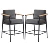 Spruce&Spring Modern Counter Stools  with Metal & Wood - 4 of 4