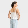 Women's Lace Trim Babydoll Flyaway Tank Top - Wild Fable™ - 2 of 3