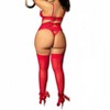 Women's Textured Hearts Top, Garter And Panty Set Plus - Mapale - 2 of 2