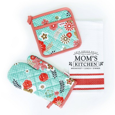 3pc Cotton Mom's Kitchen Textile Set - Simply Whimsical