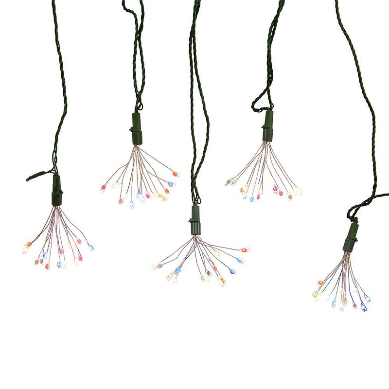 Kurt Adler 75-Light Cluster Lights and Multi-Color Twinkle LED Lights with Green Wire, 2 of 8