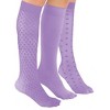 Collections Etc Stylish & Comfortable 15-20mmHg Compression Knee High Stockings, 3 Pairs - Made in USA - 2 of 4