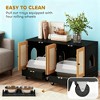 TinyHomie Cat Litter Box Enclosure with 2 Cabinets for 2 Cats or Kittens Black - 4 of 4