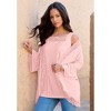 Roaman's Women's Plus Size Lace-Detailed Cardigan And Tank Set - 3 of 3
