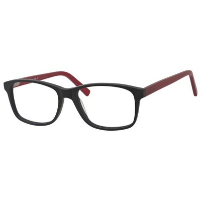Esquire Men's EQ1546 Blue Light Filter+A/R Lenses Eyeglasses Black and Red 54mm