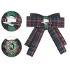 INSPIRE CHIC Women's Plaid Ribbon Rhinestone Checked Brooch Bow Tie - 3 of 4